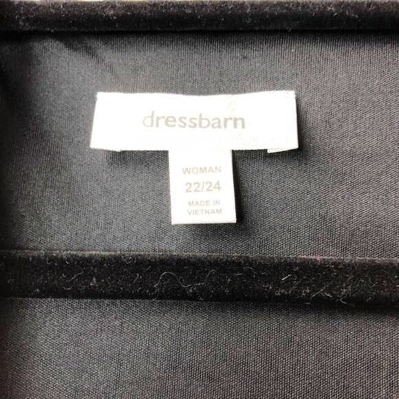 Dress Barn 22 24 Plus Womes Black Beige Print Layer Open Front Blouse - Picture 3 of 5